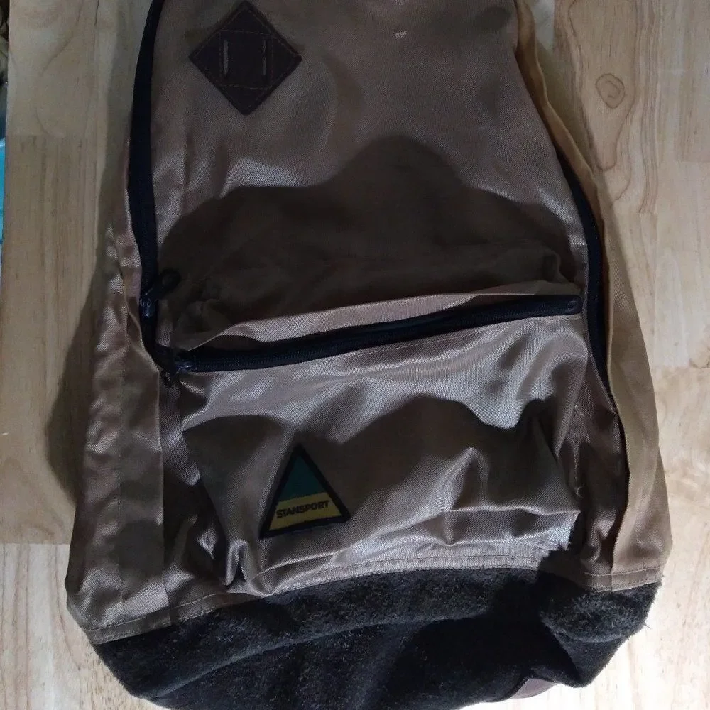 Vintage Stansport Leather Bottom Backpack